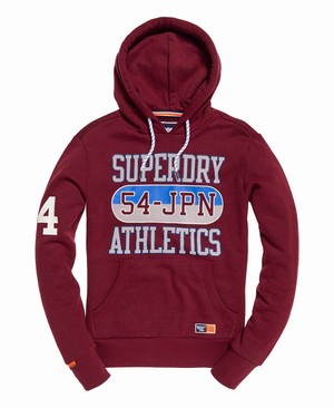 Superdry Track & Field Férfi Kapucnis Pulóver Piros | BRVWG3026